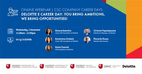 CSC Company Career Days Deloitte ECareer Day You Bring Ambitions We