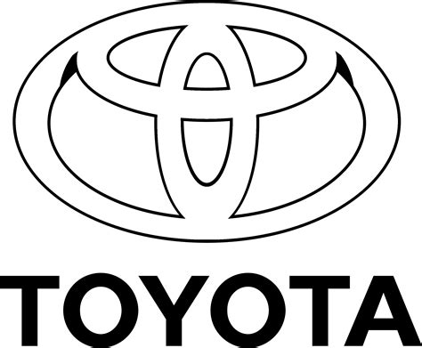 Black And White Toyota Logo Logodix