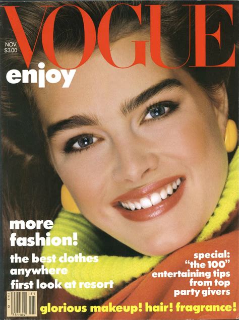 Brooke Shields Vogue Nov 1983 By Richard Avedon My Favorite Covers