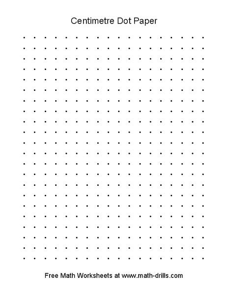 Centimeter Dot Paper Worksheet For 2nd 3rd Grade Lesson Planet