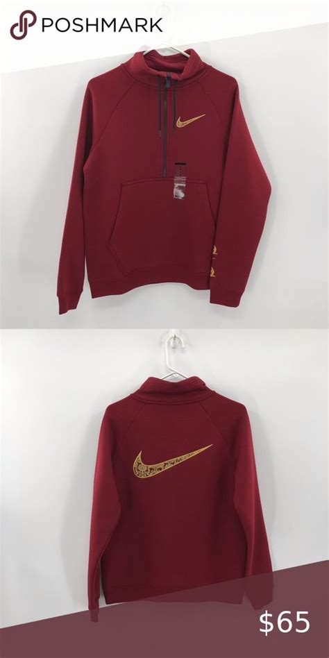 woman s red nike long sleeve pullover size medium nike long sleeve red nike nike tech