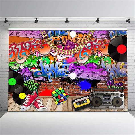 Buy Avezano 7x5ft Graffiti 80s 90s Backdrop Hip Pop Urban Retro