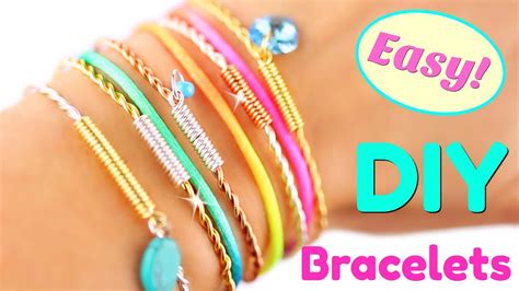 Learn how to make diy charm bracelets for valentine's day using mod podge dimensional magic, podgeable shapes, and metal blanks. 5 DIY Bracelets EASY DIY Bracelet tutorial | Handmade Bracelets - YouTube