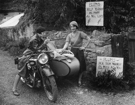 Motolady — Free Plums As Much As You Like Vintage Photo Motorcycle