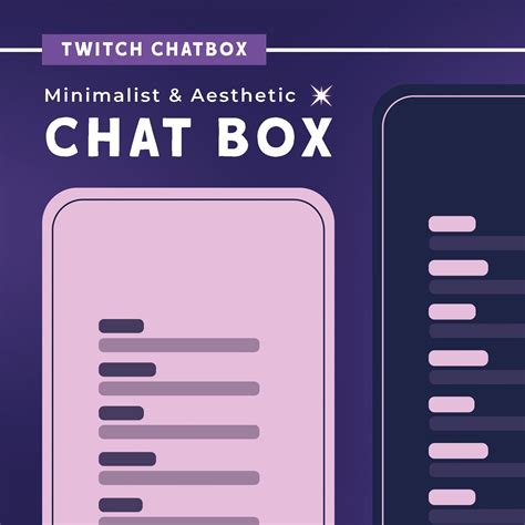 2 Purple Pink Cute Minimal Aesthetic Twitch Chatbox Cute Etsy