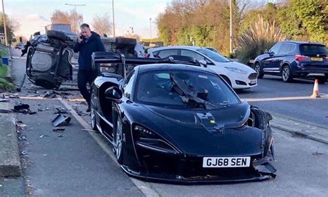 Mclaren Senna Gets Wrecked In A Major Crash In The Uk The Supercar Blog