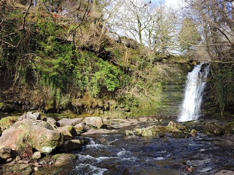 Photographs Of The Caerfanell Waterfalls Powys Wales Boulders In The