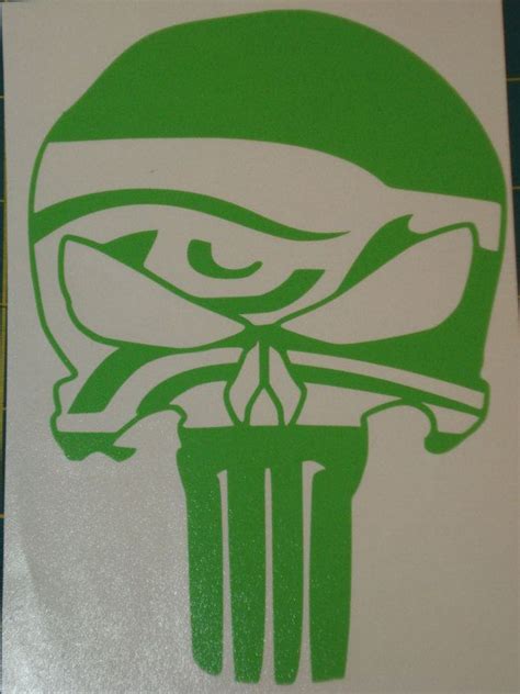 Large 5x6 Seattle Seahawks Punisher Logo 12th Man Vinyl Decal Sticker