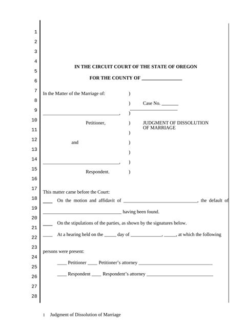 Oregon Dissolution Marriage Form Fill Out And Sign Printable Pdf