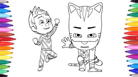 Pj Masks Coloring Pages For Kids Connor Transforms Into Catboy Art