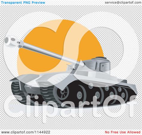 Clipart Of A Military Tank 6 Royalty Free Vector Illustration By