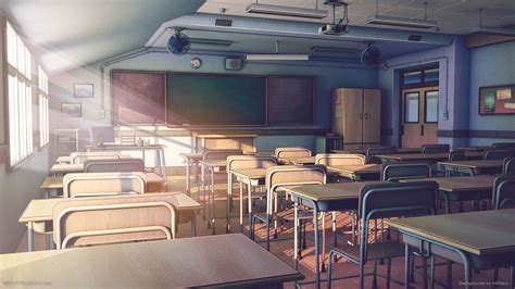 School Class By Bogdan Mb0sco On Artstation Anime Classroom Manga