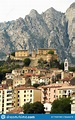 Corte Old Town, Corse, France Stock Photo - Image of green ...