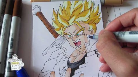 I loved the anime as a kid. How to draw Future Trunks Super Saiyan SSJ 未来のトランクス - YouTube