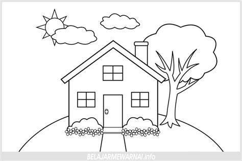 Menggambar mewarnai gambar rumah untuk anak tk (crayon) sangat mudah. Belajar Mewarnai Gambar Rumah Untuk TK Paud