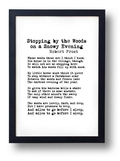 Stopping By The Woods On A Snowy Evening Robert Frost Poem