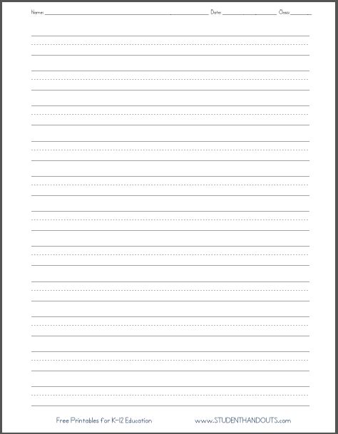 Blank Worksheet With Lines