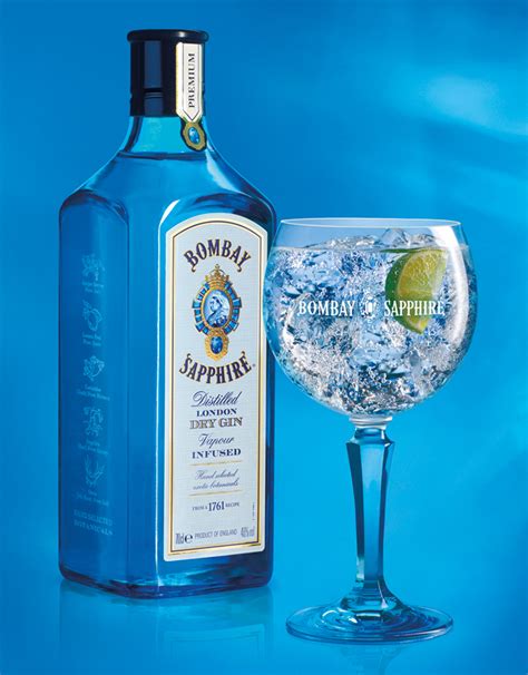 An alcoholic liquor obtained by distilling grain mash with juniper berries. Bombay Sapphire Dry Gin 70cl