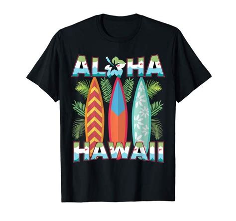 Artsy Hawaii Aloha State T Shirt Summer Hawaiian Islands Tee State