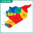 Syria Map of Regions and Provinces - OrangeSmile.com
