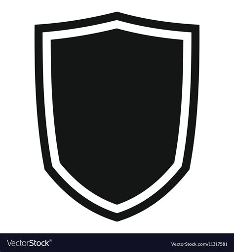 Military Shield Icon Simple Style Royalty Free Vector Image