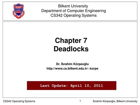 Ppt Chapter 7 Deadlocks Powerpoint Presentation Free Download Id