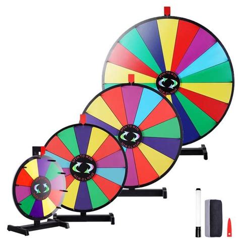 Winspin 24 Tabletop Dry Erase Spinning Prize Wheel Prize Wheel Dry