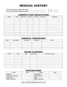 These printable forms are an easy grab n' go way to create your own medical binder. Health Record Tracker for Adults Printable Medical Form, free to download and print | Med Stuff ...