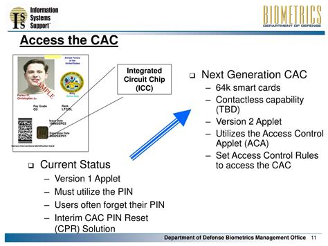 Ppt Department Of Defense Dod Common Access Card Cac And