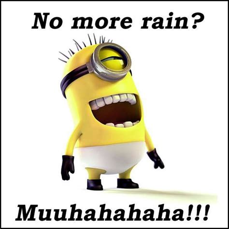 No More Rain What A Joke Minions Funny Minion Pictures Minions Funny