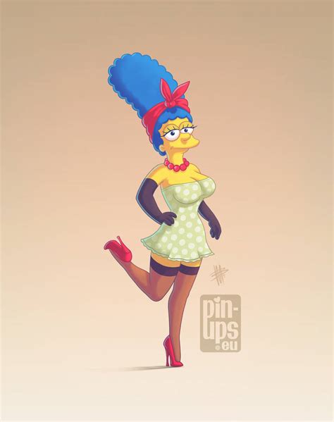 Marge Simpson Pin Up Artwork By Pin Ups Fanart On Deviantart