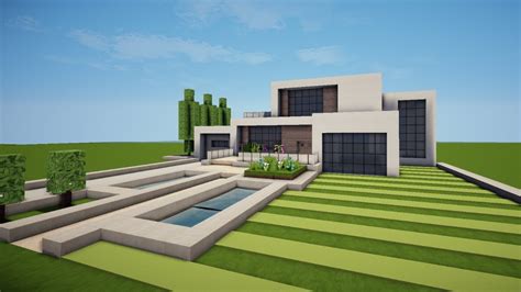 Some serious minecraft blueprints around here! Minecraft modernes Haus bauen - YouTube