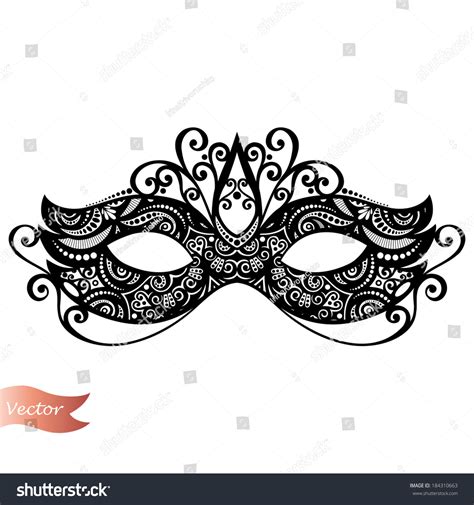 Beautiful Masquerade Mask Vector Patterned Design Stock Vector Royalty