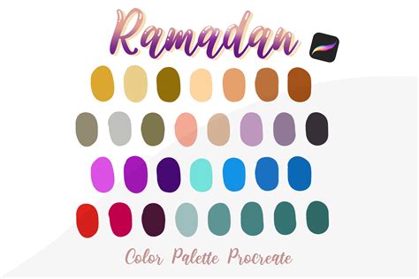 Ramadan Procreate Color Palette Graphic By Sawanarod · Creative Fabrica