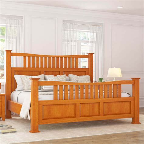 Longport Traditional Style Solid Mahogany Wood Platform Bed Traditional Bedroom San