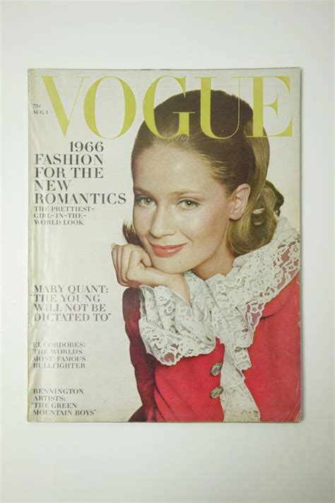 Vintage Vogue Magazine Celia Hammond August Aug 1 1966 Norman Etsy