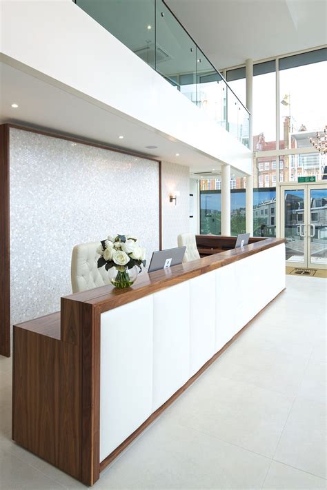 Reception Desk With Padded Front And Logo Modern