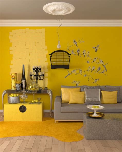 Gorgeous Living Room Design With Yellow Accents Roohome