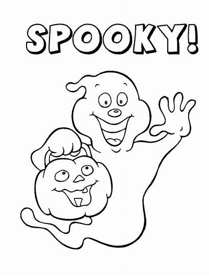 Halloween Coloring Pages Ghost Spooky Toddler Printable