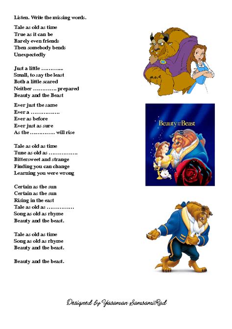 Beauty And The Beast Song