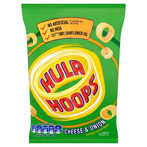 Hula Hoops Cheese And Onion Crisps 34g Sharing Crisps Iceland Foods