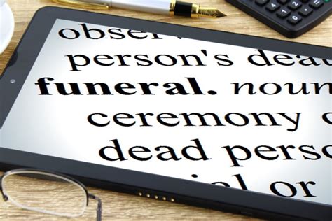 Funeral Free Of Charge Creative Commons Tablet Dictionary Image