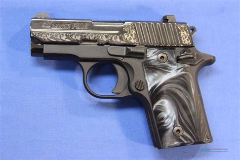 Sig Sauer P238 Black Pearl Engraved For Sale At