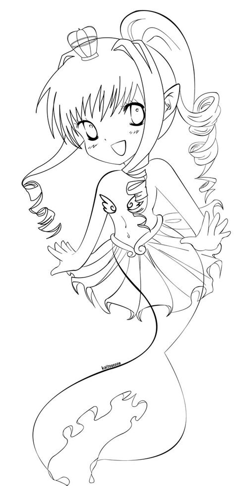 Cute Anime Mermaids Colouring Pages
