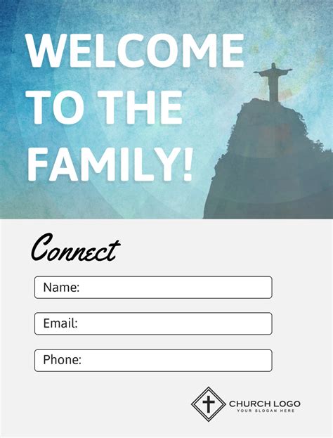 So, create your own church connection card now and get connected with all the people in your church. Free Church Connection Cards - Beautiful PSD Templates
