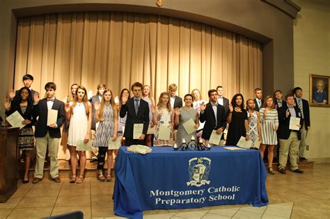 Montgomery Catholic Inducts New Nhs Members And Honors Senior Members