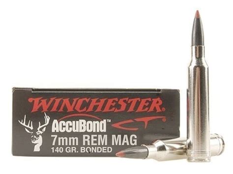 Winchester Ammo 7mm Remington Mag 140 Grain Nosler Accubond Box Of 20