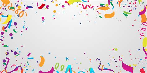 confetti and colorful ribbons celebration background template 1929447 vector art at vecteezy