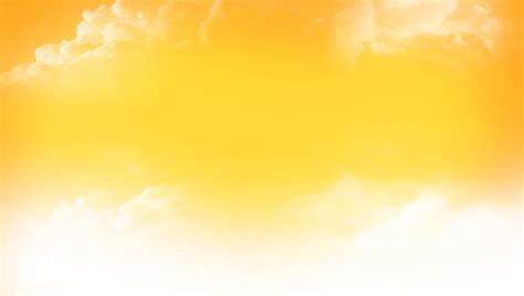White Cloud Sky On Yellow Background With Copy Space Banner Design