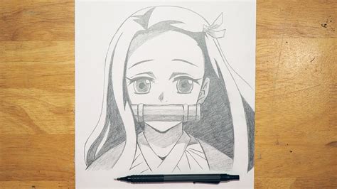 Anime Drawing How To Draw Nezuko Easy Step By Step Demon Slayer